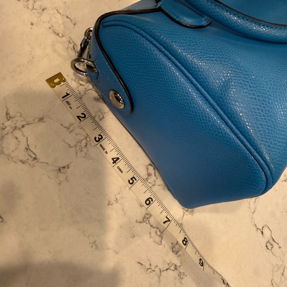 Coach Mini Bennett Satchel in Lapis Blue Leather Crossbody - Picture 9 of 11